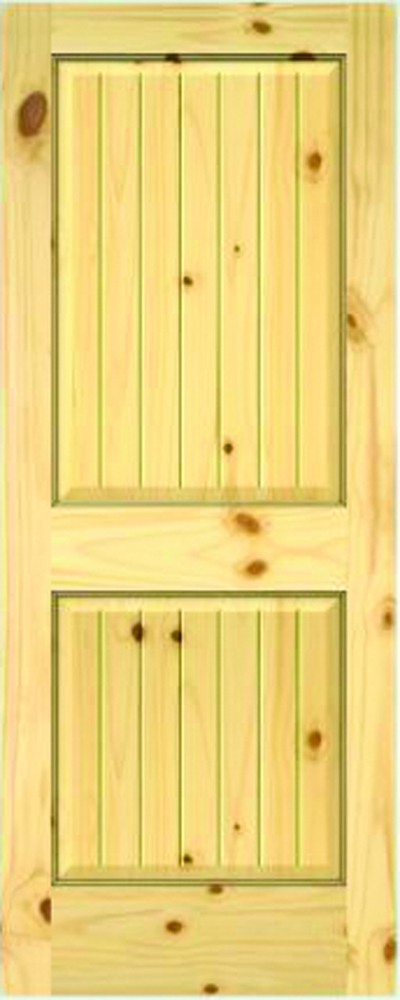 Stain grade door pine-knotty-2-panel-square main image