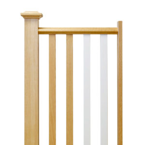 plain square spindle and newel posts