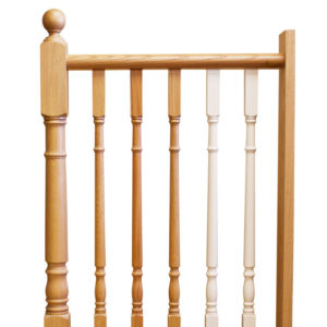 traditional colonial spindles and newel post