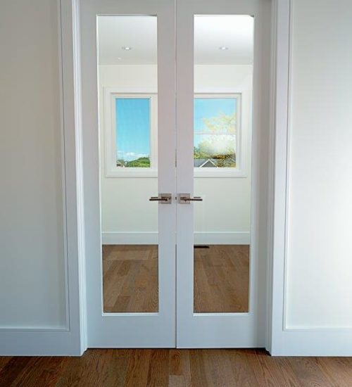 clear glass doors