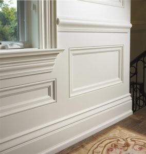 sunken panel wainscotting trimwork