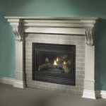 Basement mantel with intricate detailing