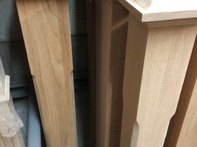 stair newel post chamfered