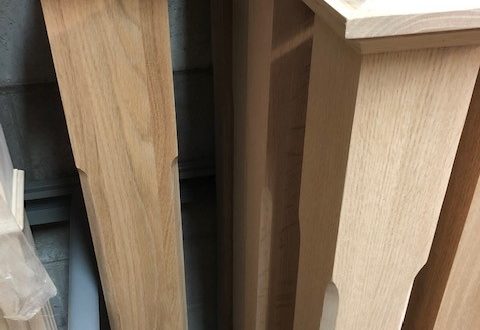 stair newel post chamfered