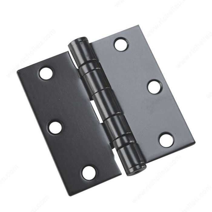 3-1/2 Ball Bearing Sq Butt Hinge Black-image