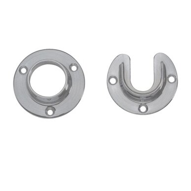 Open and Closed Flange Chrome for closet rods-image