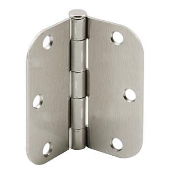 Radius corner butt hinge satin nickel-image