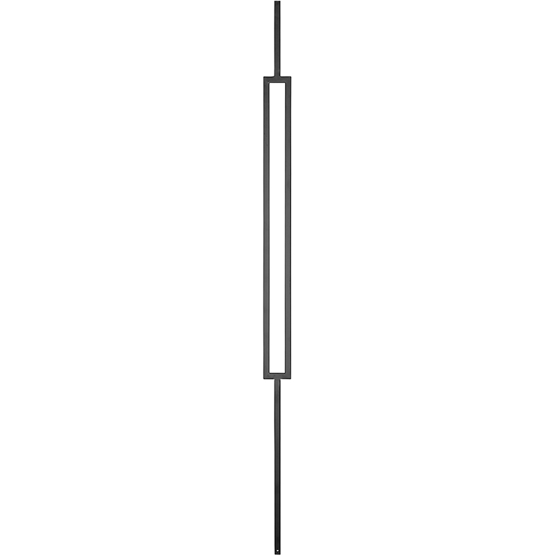 Modern 1-Panel baluster /spindle satin black-image