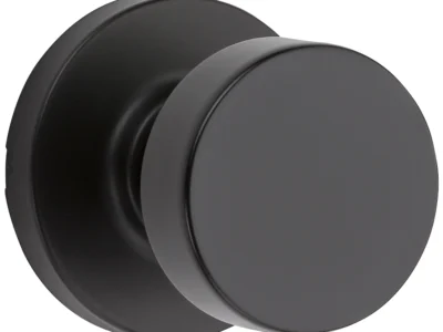 Weiser Cambie door knob in black finish