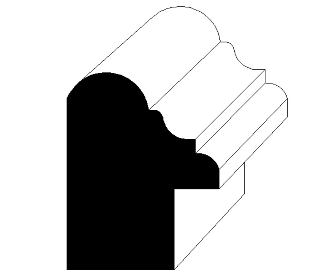 1-3/8" Cap Mould 104-image