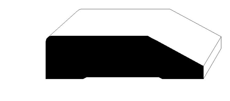 2-3/4 bevel casing profile
