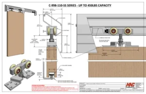 c400 pocket door slider with soft close